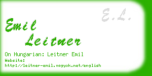 emil leitner business card